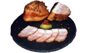 Продукт зі свинини «Баки свинячі» копчено-варений 1 сорту